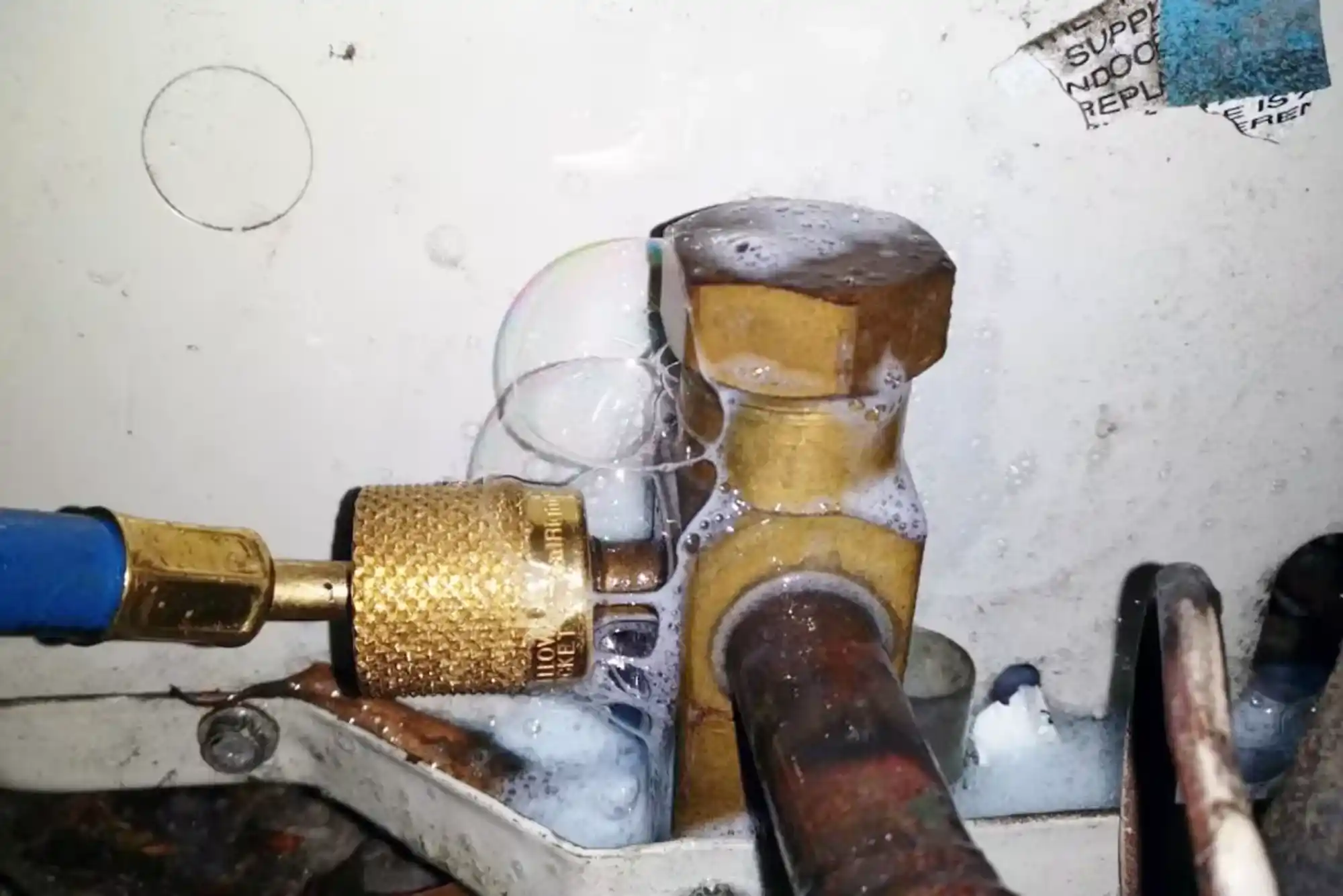 AC Copper Pipe Leak Repair