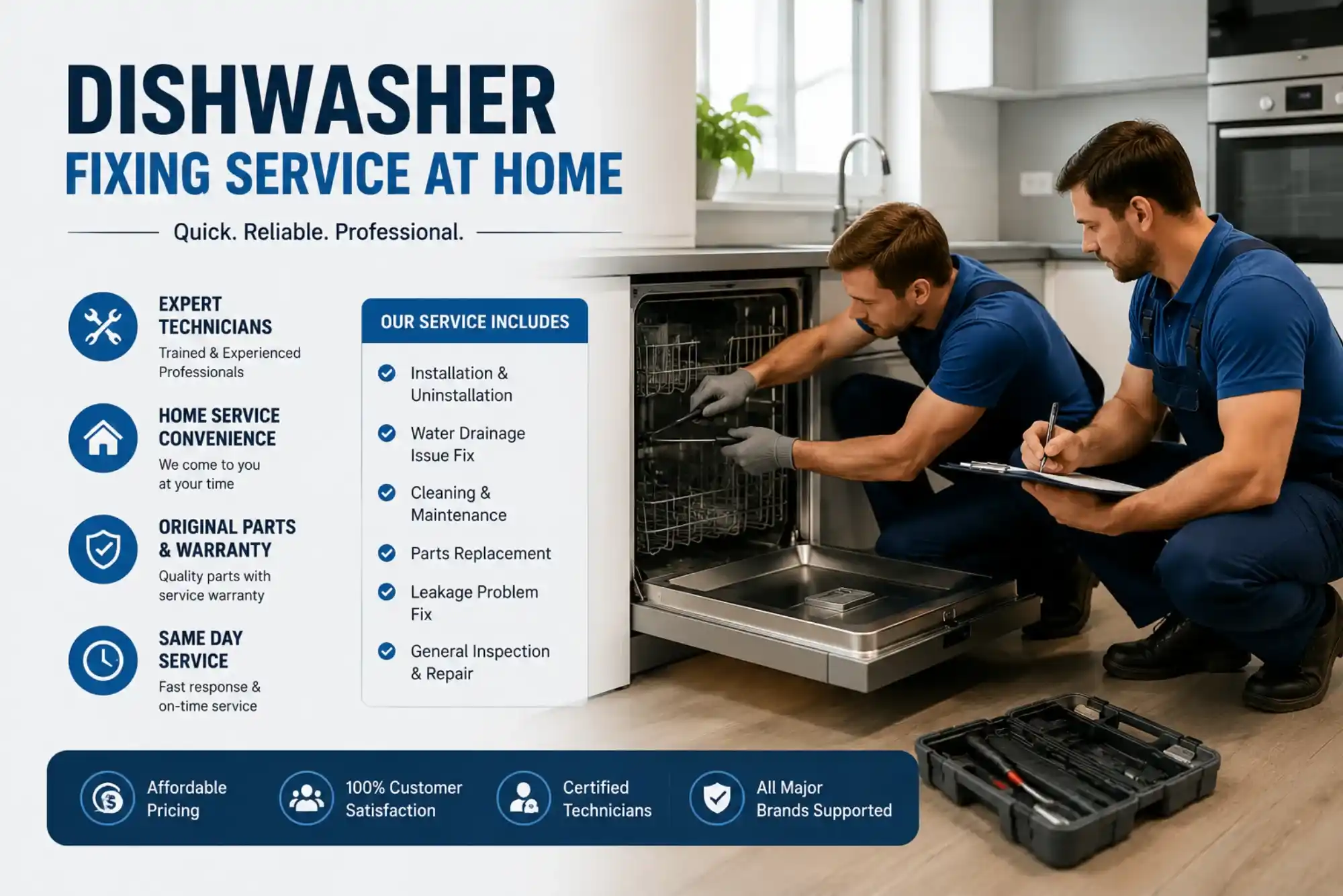 Dishwasher Fixing Service at Home